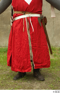 Photos Medieval Knight in mail armor 10 Medieval clothing lower body red gambeson 0001.jpg